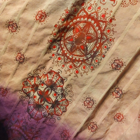 Free People hi-lo boho flutter-sleeve smock dress, size L, EUC - Picture 4 of 6